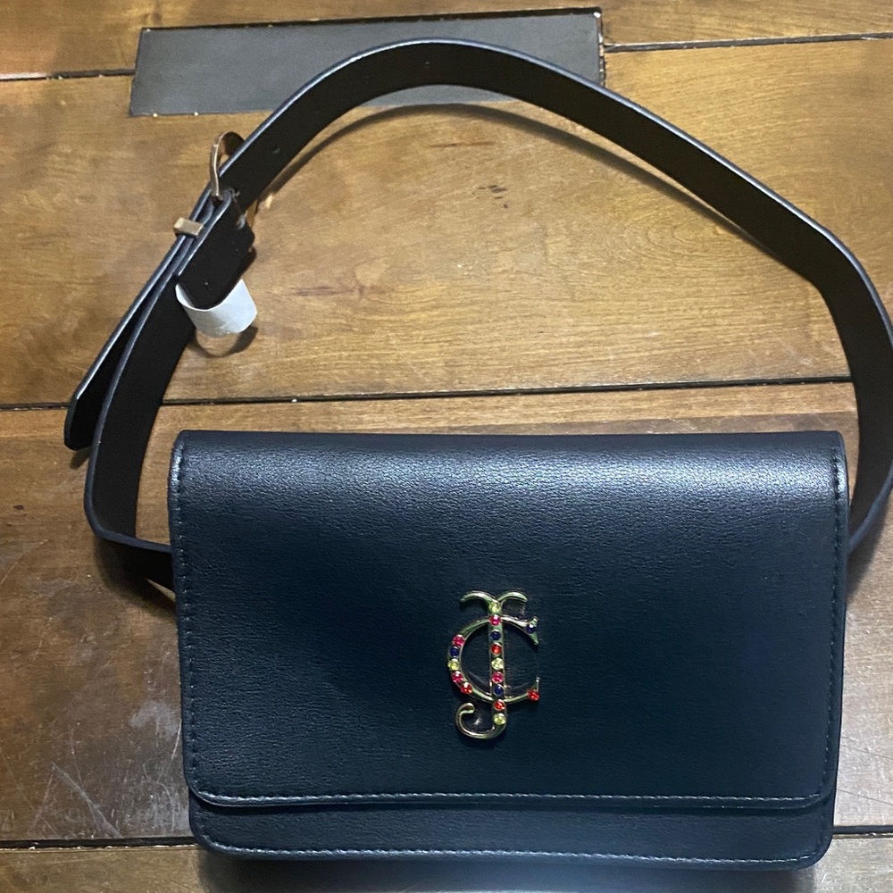Juicy Couture Black Crossbody Bag with Gold Accent